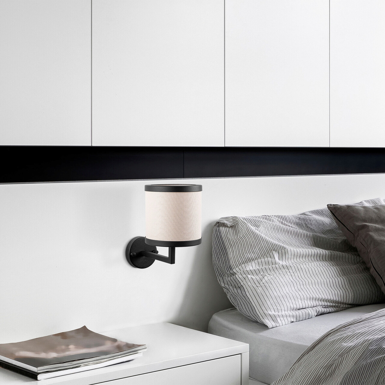 Aplica de perete, Opviq, 942FLG2163, Alb/Negru - imagine 7